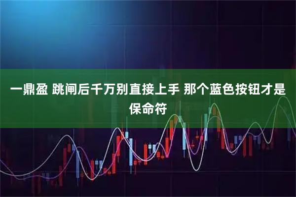 一鼎盈 跳闸后千万别直接上手 那个蓝色按钮才是保命符