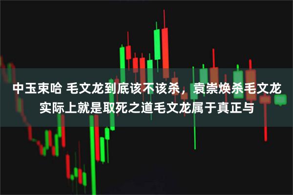 中玉束哈 毛文龙到底该不该杀，袁崇焕杀毛文龙实际上就是取死之道毛文龙属于真正与