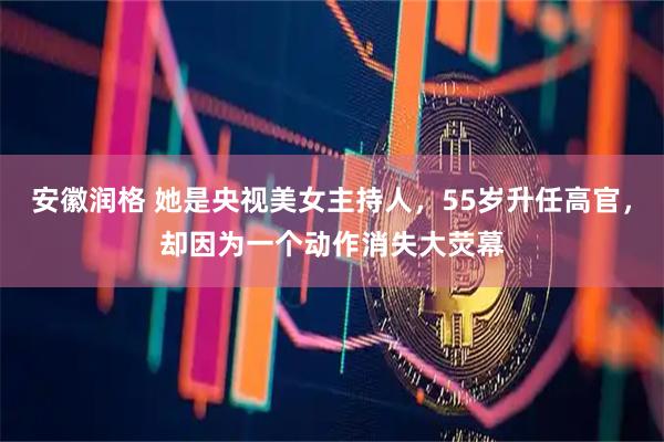 安徽润格 她是央视美女主持人，55岁升任高官，却因为一个动作消失大荧幕