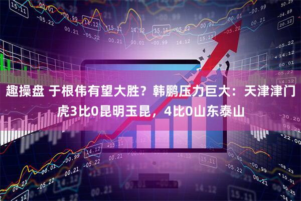 趣操盘 于根伟有望大胜？韩鹏压力巨大：天津津门虎3比0昆明玉昆，4比0山东泰山