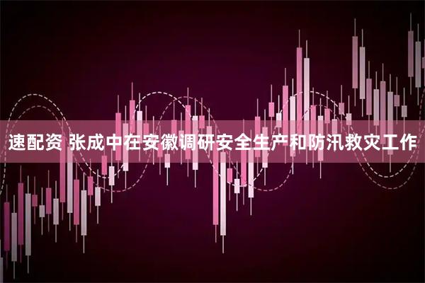 速配资 张成中在安徽调研安全生产和防汛救灾工作
