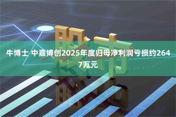 牛博士 中嘉博创2025年度归母净利润亏损约2647万元